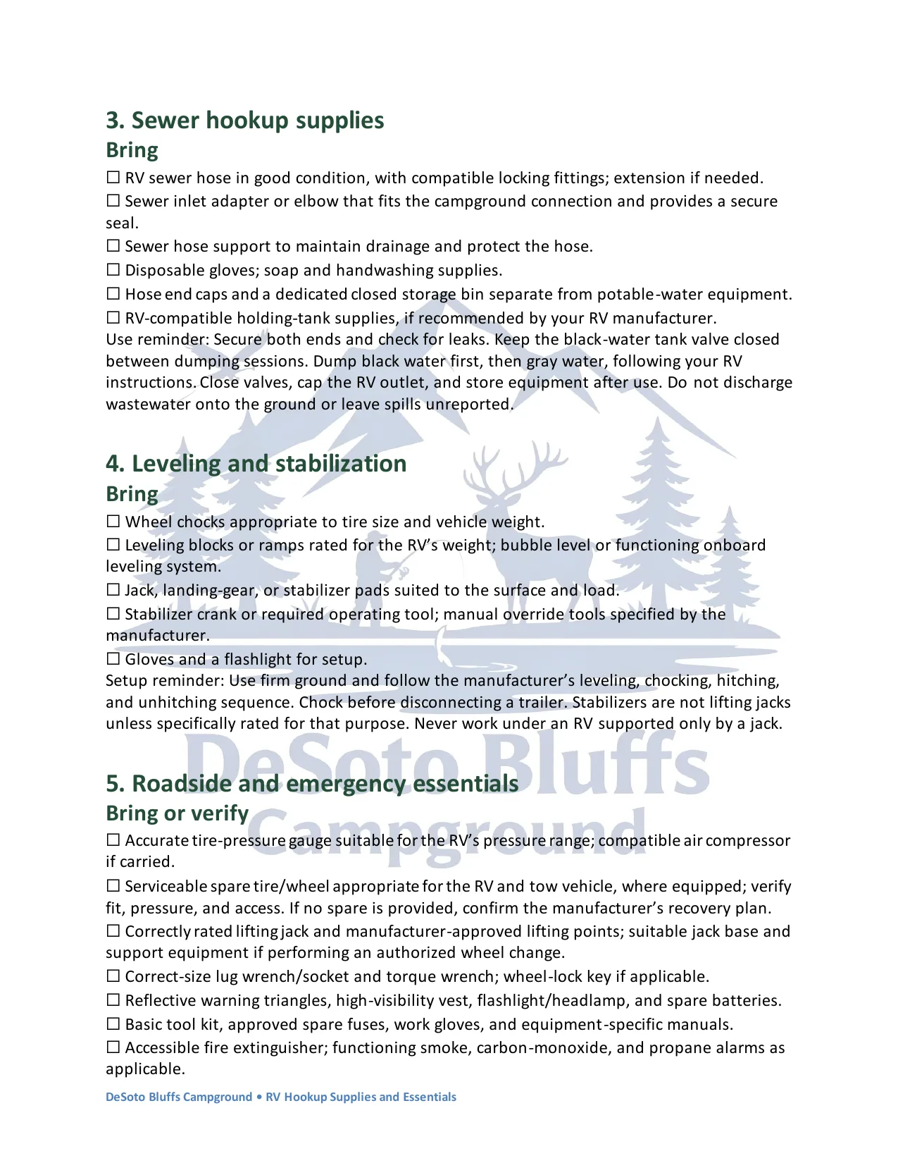 RV Hookup Supplies and Essentials, page 2 of 5